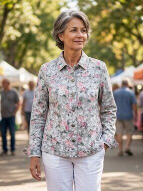 Northern Reflections Pastel Bloom Floral Jacket